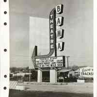 Bama Theatre Neon Marquee - Photograph