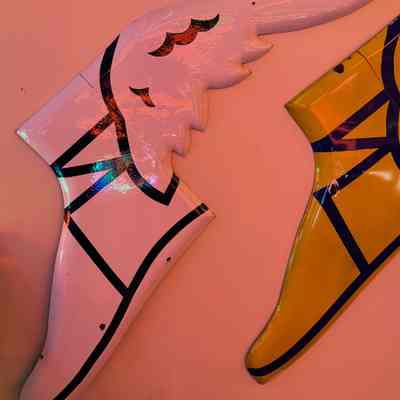 Goodyear Winged Shoe Porcelain Enamel Sign