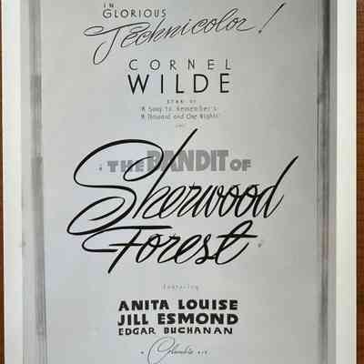 The Bandit of Sherwood Forest Show Card Photograph