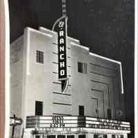 El Rancho Theatre Neon Marquee - Photograph