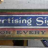 Advertising Sign Co. Painted Tin Sign