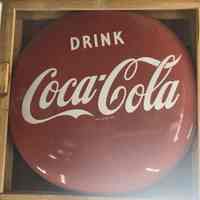          Porcelain Enamel Drink Coca Cola Button Sign picture number 2
   