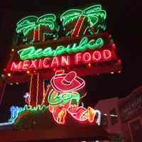 Acapulco Mexican Food Porcelain Enamel & Neon Sign