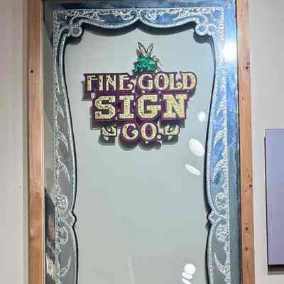 Fine Gold Sign Co. Gilded Glass Window Sign