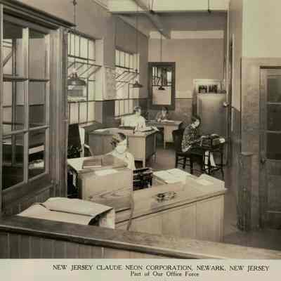 Claude Neon Corp. Newark NJ Office Photograph
