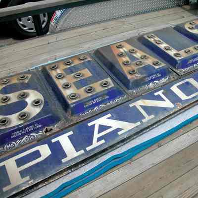 Seals Piano Co. Lightbulb Sign