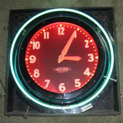 GloDial Neon Clock Sign