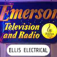 Ellis Electrical - Emerson Television & Radio Internally Illuminated Plastic Sign