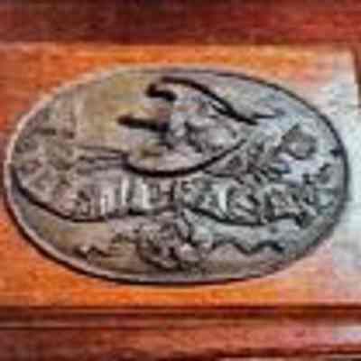 Eagle Insurance Company Wooden Fire Marker