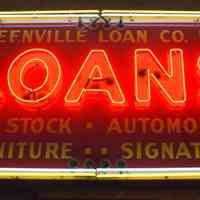Greenville LOANS Porcelain Enamel & Neon Sign