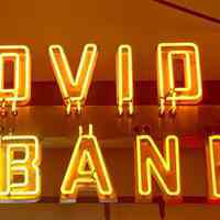 Provident Bank Metal & Neon Raceway Sign