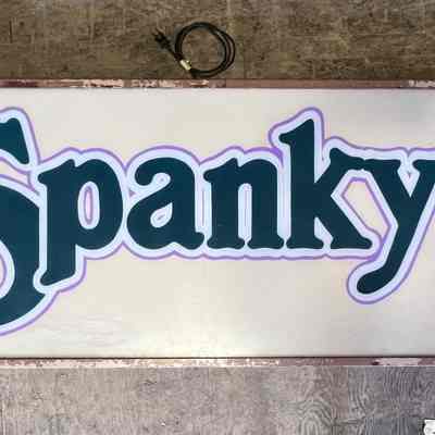Spanky's Plastic Sign