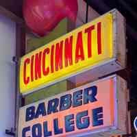 Cincinnati Barber College Plastic & Neon Sign