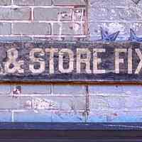 Wooden Smalts and Goldleaf Double-Sided Sign
