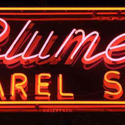 Blume's Apparel Shop Porcelain Enamel and Neon Sign