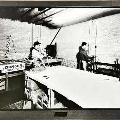Williams Bros. Neon Signshop Workers - Photograph