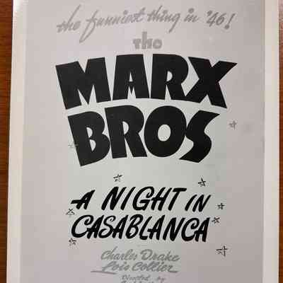 A Night in Casablanca Show Card Photograph