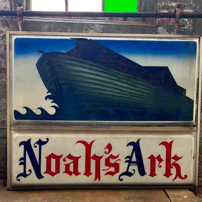 Noah's Ark Plastic Sign