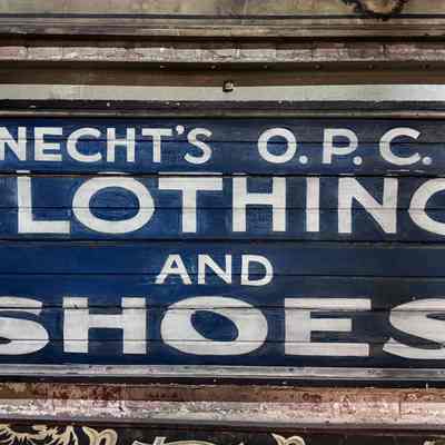 Knecht's Clothing and Shoes Painted Sign
