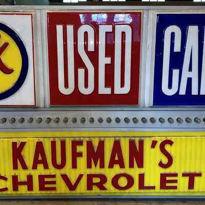 Chevrolet OK Used Car Plastic Sign