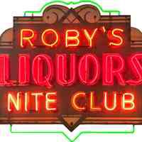          Roby's Liquors Nite Club Porcelain Enamel Neon Sign picture number 1
   