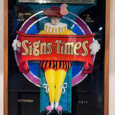 Signs of the Times Glass Colorized Art Reproduction