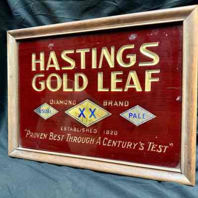 Hastings & Co. Gold Leaf Glass Sign