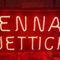 Enna Jettick Shoes Double-Faced Projecting Metal & Neon Sign