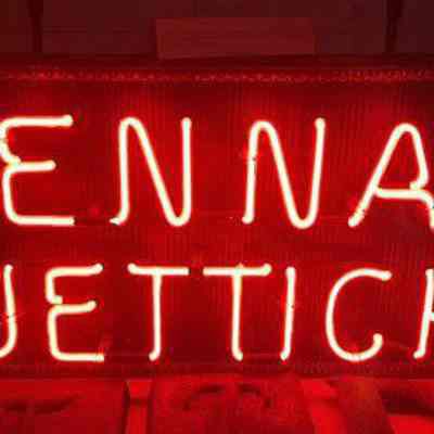 Enna Jettick Shoes Double-Faced Projecting Metal & Neon Sign