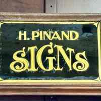 H. Pinand Signs Goldleaf & Glass Sign