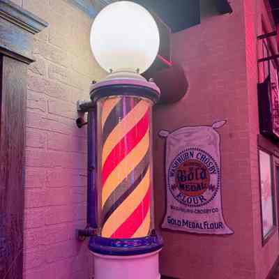 Glass Rotating Barber Pole