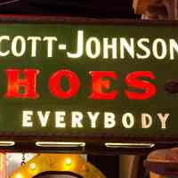Endicott-Johnson Shoes for Everybody Opal Glass & Tin Sign