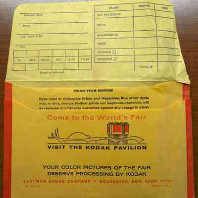 Kodak Envelope Back