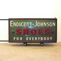          Endicott-Johnson Shoes for Everybody Opal Glass & Tin Sign picture number 2
   