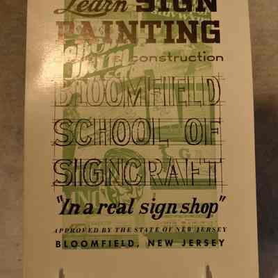 Bloomfield School of Signcraft - Learn Sign Painting Catalogue