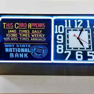 Flip-Ad Neon Clock