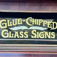 Glue Chipped Glass Signs Sign