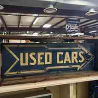Used Cars Tin and Neon Arrow NOS Sign