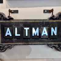 Altman Changeable Glass Letter & Metal Sign