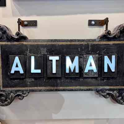 Altman Changeable Glass Letter & Metal Sign