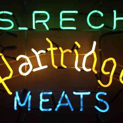 S Rech Partridge Meats Neon Sign