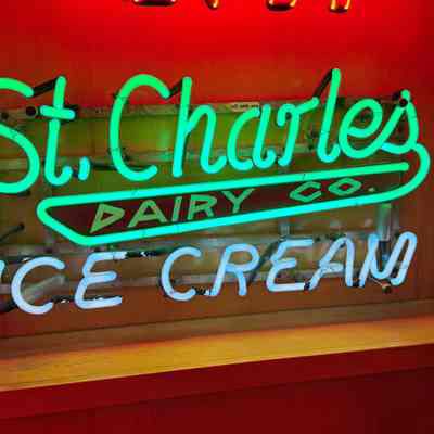 St. Charles Ice Cream Neon Sign