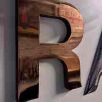 Cast Bronze "R" Letter Sign