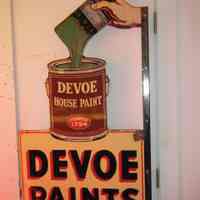Devoe Paints Double-Faced Porcelain Enamel Sign