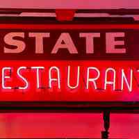 State Restaurant Neon Sign