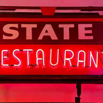 State Restaurant Neon Sign