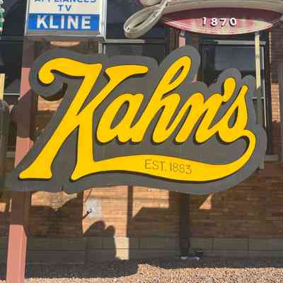Kahn's Plastic Sign