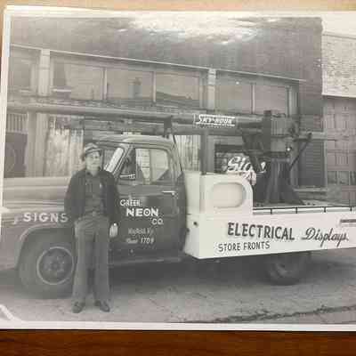 Ford Greer and Greer Neon Co. Truck Photograph
