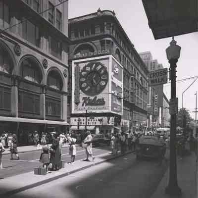 Kahn's Meats Clock - Downtown Cincinnati - Photograph