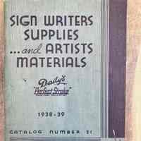 Bert L. Daily Sign Writers Supplies Pricing Sheets